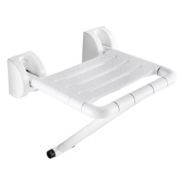 Taburete plegable para baño montado en la pared 330 libras con peso antideslizante Asiento de MABOTO Taburete plegable