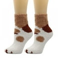 thumbnail image 1 of Womens Fuzzy Socks Winter Warm Cozy Soft Fluffy Socks Cute Animal Fleece Slipper Sock 4 Pack, 1 of 9