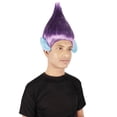 thumbnail image 4 of HPO Adult Unisex Pointy Fairy Purple Color Troll Wig with Blue Ears, Perfect for Festivals and Halloween, 4 of 9