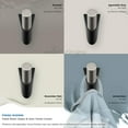 thumbnail image 6 of Amerock Acclivity Contemporary Single Prong Matte Black/Satin Nickel Wall Hook, 6 of 9