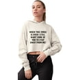 thumbnail image 1 of Womens When This Virus Is Over Stay Away From Me Funny 2020 Cropped Hooded Sweatshirt, 1 of 1