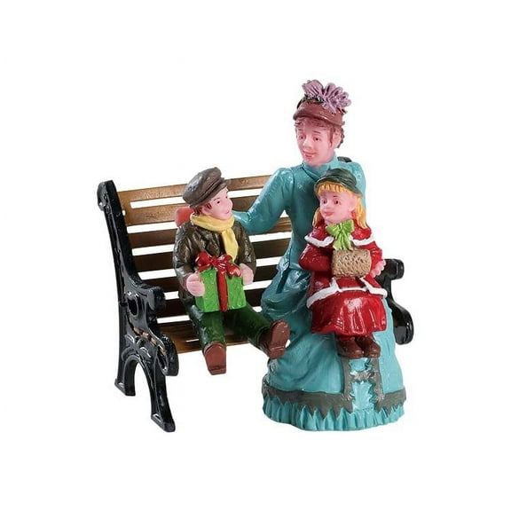 lemax village sitting together #82606