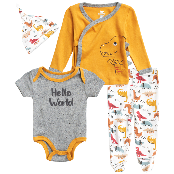 Koala Baby Newborn Baby Boys' Take Me Home Layette Set 4 Piece Hat