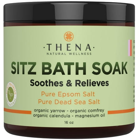 Best Organic Sitz Bath Soak For Postpartum Care Recovery & Natural Hemorrhoid Treatment, Soothes Relieves Pain Reduces Discomfort, 100% Pure Epsom & Dead Sea Salts Witch Hazel Lavender Essential