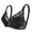 Black, variant on Lingerie for Women Underwire Push Up Floral Lace Bras Bralettes Lingeries Supportive Demi Cup Bras, White, Size L