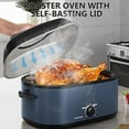thumbnail image 5 of Superjoe Roaster Oven 26 Quart, Electric Roaster Oven with Visible & Self-Basting Lid, Turkey Roaster Oven with Removable Pan & Rack, Variable Temperature Control, Stainless Steel, Blue, 5 of 6