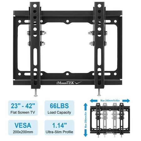 UPC: 0616043300412 | iMounTEK Wall Mount Bracket 13 -42 LCD LED TV Display Load 77lbs