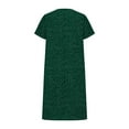 thumbnail image 4 of Ashirexll Casual Summer Dresses for Women, New Summer V-Neck Polka Short Sleeved Knee Length Flowy Dress Green B XL, 4 of 5