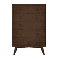thumbnail image 2 of Miekor Furniture Caroline Mid Century Modern 5-Drawer Solid Wood Dresser in Dark Brown 47.2"H x 31.5"W X 15.7"D for Bedroom, Living Room, Hallway 35037, 2 of 12