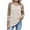 Khaki, variant on yievot Womens Long Sleeve Shirt V Neck Fall Tunic Tops Dressy Casual Blouses Color Block Lightweight Sweater Cute Trendy Work Outfits