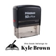 thumbnail image 1 of Printtoo Personalized Black Self Inking This Book Belongs To Custom Library Rubber Stamper-68 x 30 mm, 1 of 6