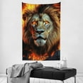 thumbnail image 4 of ZFLMY Lion Fire Buildings Tapestry Wall Hanging for Home Decoration 40*60in, 4 of 6