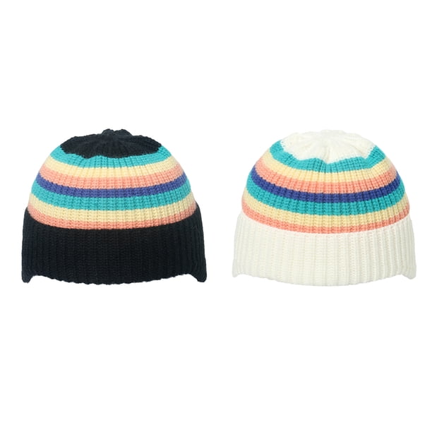 Gorro para hombre y mujer, de acrílico, tejido con puños, holgado, cálido, para uso diario, unisex, para hombre, mujer, novio, él o ella