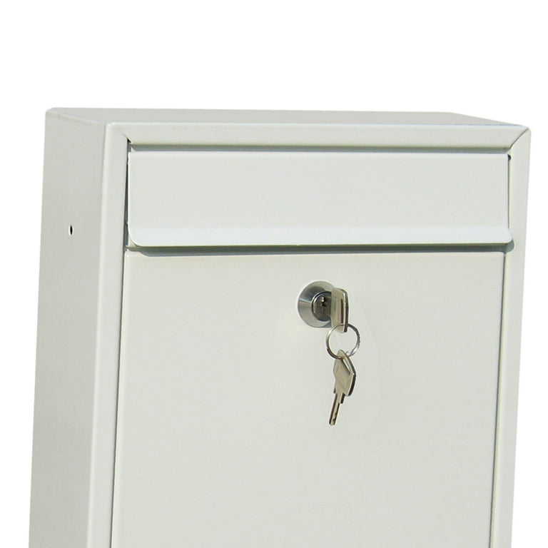 High Grade Big Size Letter Box for Home Mail Box For Wall with Key Lock  Ivory