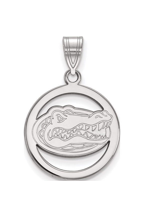 Sterling Silver S. Rh-P Logoart University Of Florida Med Pendant In Circle (25 X 18) Made United States ss033ufl