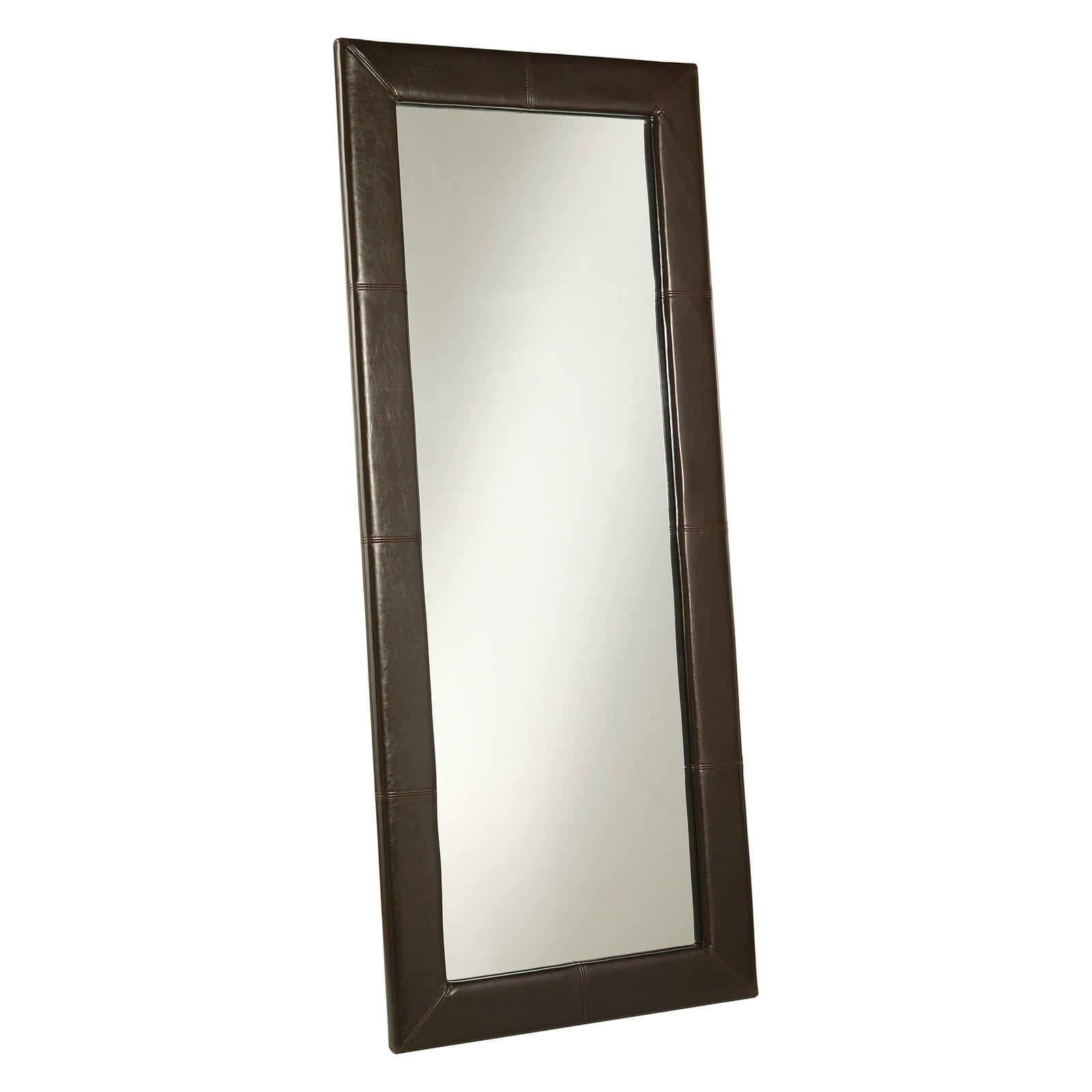 Arlington Large Leather Floor Mirror Brown Com Arlington Large Leather Floor Mirror, Logan Leather Floor Mirror