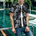 thumbnail image 6 of KLL Sunflowers for Men's Baseball Shirts,Short Sleeve Casual Shirts Button Down Shirt for Men Beach Summer Wedding Shirt-4X-Large, 6 of 7