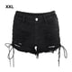 thumbnail image 5 of Sonducket Pantalones cortos de mezclilla negros para mujer Pantalones cortos de mezclilla desgastados y rasgados negros elegantes y de moda de Prendas para la parte inferior del cuerpo XL, 5 of 6