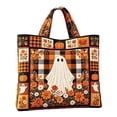 thumbnail image 2 of Halloween Quilted Tote Bag,Reusable Shopping Tote Large Capacity Trick or Treat Bag Fall Gift for Women Daily Commute Travel Shoulder Strap Handbag, 2 of 6