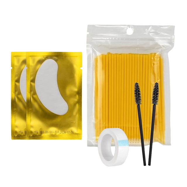 de extensión de pestañas, conjunto profesion de pestañas para injertos, cepillo para pestañas, para ojos, gasa para injertos de pestañas Amarillo Salvador Injerto de extensión de pestañas