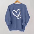 thumbnail image 2 of Aoiroe Y2k Outfits For Women Womens Fashion Heart Sweater Sweatshirt For Women Trendy Crew Neck Sweatshirts Women Valentines Day Sweaters For Women Women Winter Tops Womens Warm Tops Navy 2XL, 2 of 9