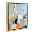 thumbnail image 4 of Stupell Industries Nautical Pelicans Abstract Animals & Insects Painting Gold Floater Framed Canvas Art Print Wall Art, 18 x 18, 4 of 10