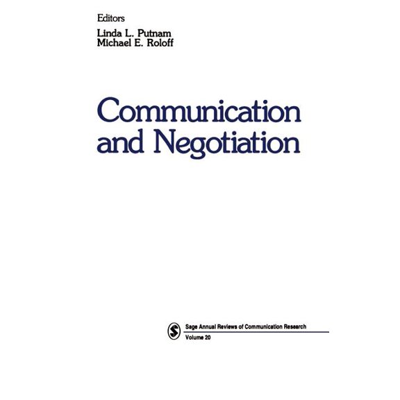 Sage Communication Research Communication and Negotiation, Book 20, (Paperback)