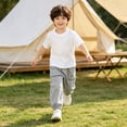 thumbnail image 7 of ZACPNCV Kids Sweatpants Printed Elastic Waistband Athletic Joggers Boys Girls Cinched Cuffs Comfy Pull On Trousers 9-10Years Gray, 7 of 7