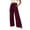Wine, variant on WIZUTIZ Women's Jogger Pants Elastic Waist Drawstring Ankle Cuff Side Pockets Full Length Casual Trousers Soft Brushed Adjustable Fit Comfy