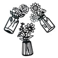 thumbnail image 1 of 3 jarrones de flores para colgar en la pared, decoración interior de hierro forjado, 1 of 6