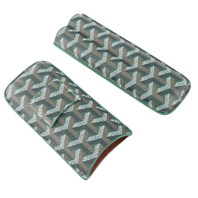 Estuche Para Puros Con 2 Soportes, Estuche Para Puros Con Acabado Esmerilado De Microfibra Con Costuras Ajustadas, Proceso De Costura Noble De Cuero Artificial Para Fiesta