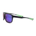 thumbnail image 3 of Mens Color Mirror 90s Classic Rectangle Sport Plastic Aerodynamic Sunglasses Black - Teal Mirror, 3 of 4