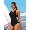 thumbnail image 3 of CharmLeaks Women Athletic One Piece Swimsuit Racerback Sport Lap Swimming Suits Swimwear Training Slimming Bathing Suit, 3 of 6