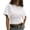 White-03, variant on SPZTSX T Shirt for Women Crew Neck Crop Short Sleeve Ruched Waist Loose Batwing Casual Summer Tops