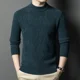 thumbnail image 2 of Suéter de otoño e invierno 2024 nuevo suéter de cuello alto medio grueso de jacquard natural para hombre, ropa interior informal de punto, suéter de manga larga, 2 of 3