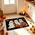 thumbnail image 2 of TanSiDing Halloween Mat, Soft Polyester Fleece Bathroom Floor Mat, Non-Slip Ghost Pattern Carpet, Decorative Entryway Rug for Spooky Home Decor 60*40cm, 2 of 6