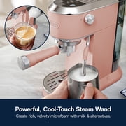 De’Longhi Dedica Duo Espresso Machine, Compact Size with Built in Frother for Latte Art, Brew Espresso, Cold Brew, Lattes & More, Rose