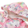thumbnail image 4 of GYRATEDREAM Toddler Girls Jacket Hooded Zip Lightweight Unicorn Cartoon Infant Coats Windbreaker Casual Outdoor Outerwear (0-2Y), 4 of 7