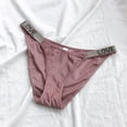 thumbnail image 4 of (2-Pack) Rinsvye Panties Thongs for Women Underwear Lace Cotton Women Letter Rhinestones G Underwear Cotton Women String Low Rise Tanga Cotton for Women Size 46 Underwear, 4 of 5