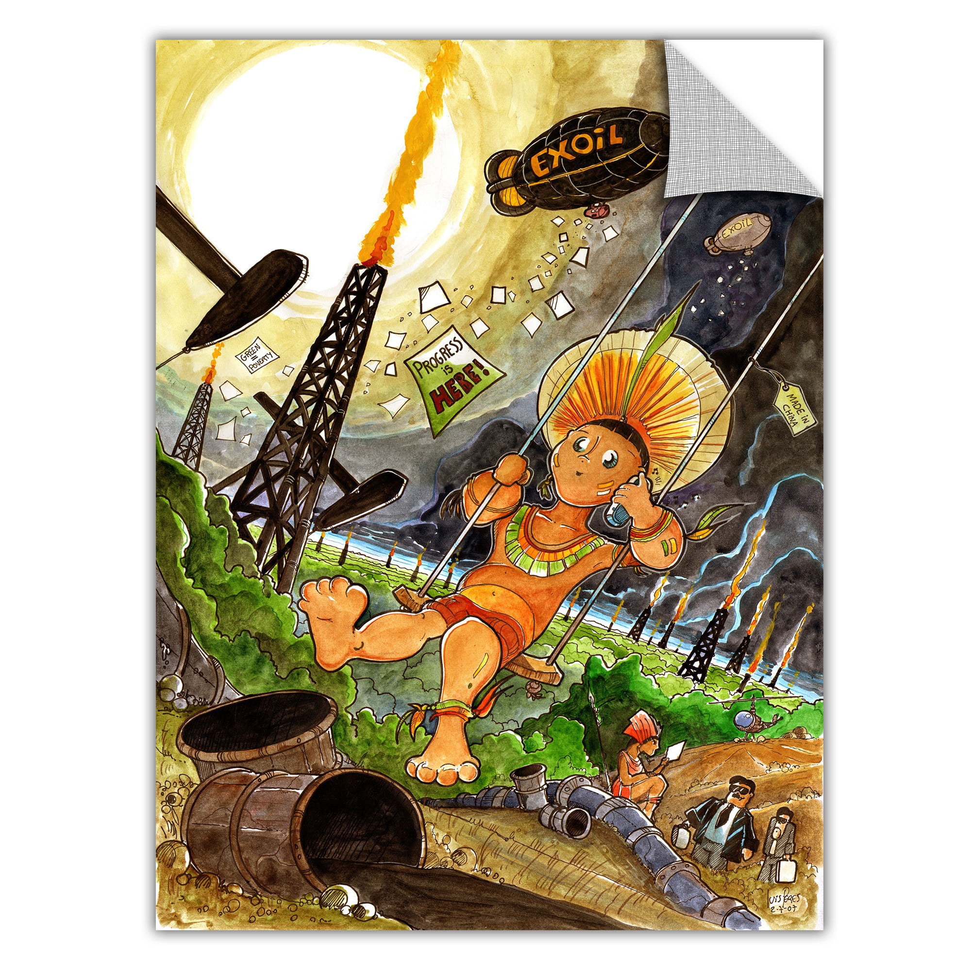 Luis Peres "Big Oil 1" Removable Wall Art Graphic