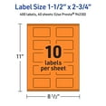 thumbnail image 6 of Avery Printable Rectangle Labels, Bright Orange, 1.5" x 2.75", 400ct, 6 of 11
