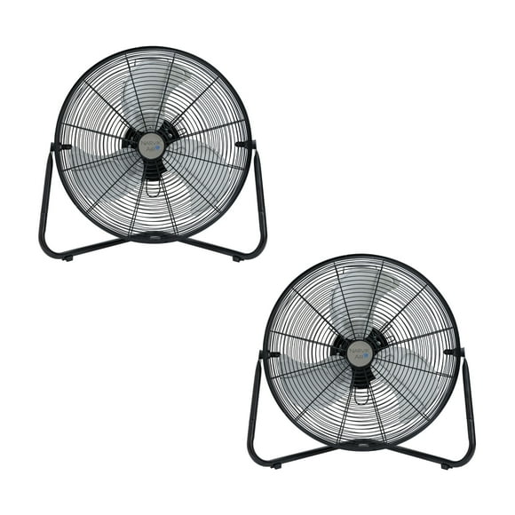 Narvik, Set de 2 Ventiladores 2 en 1 de Piso y Pared de 20 pulgadas con Aspas de Metal