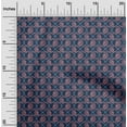 thumbnail image 2 of oneOone Cotton Poplin Blue Fabric Ogee Fabric For Sewing Printed Craft Fabric By The Yard 42 Inch Wide, 2 of 4