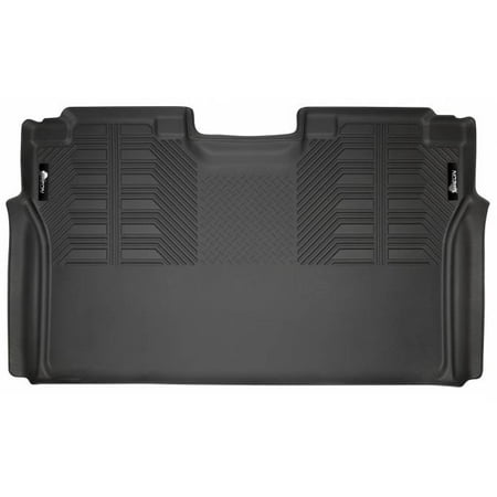 BIZON Laser Measured Floor Liners (fits) 2015-2019 Ford F150 and 2017-2019 Raptor SuperCrew 2nd Row 1 Piece Black Molded Floor Mats Made in the USA