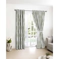 thumbnail image 3 of Sage Green Geometric Blackout Curtains for Bedroom/Living Room, Thermal Insulated Kitchen Curtains, Moroccan Chic Abstract Plaid Art Grommet Darkening Window Treatment Drapes 42"x63"x2, 3 of 8