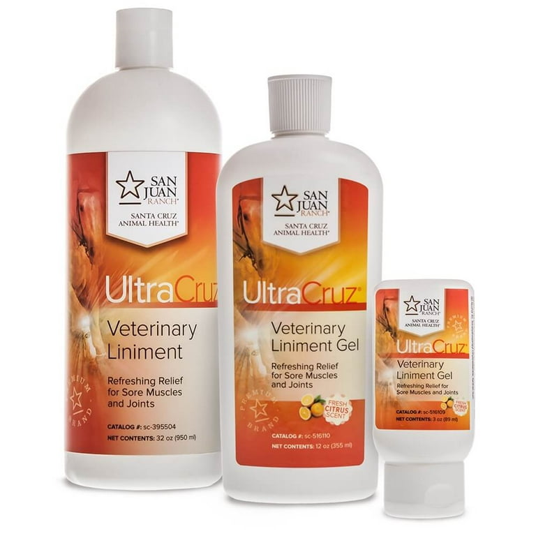 Ultracruz Veterinary Liniment Wash For Horses 32 Oz With Travel
