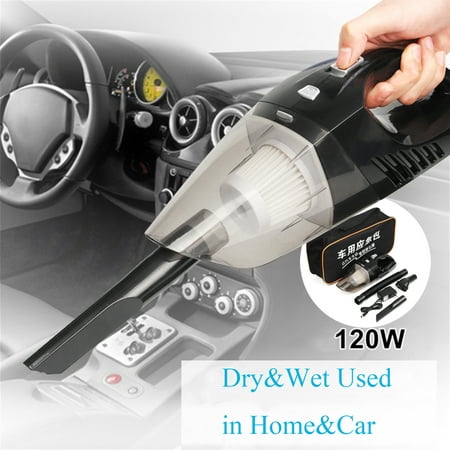 120W High Power LED Compact Cordless Wet&Dry Portable Car Home Handheld Vacuum Cleaner Low Noise With