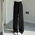 thumbnail image 2 of EDFBUYKRS Female Women Pants Casual Pants for Women Over 50 Hide Belly Women's Solid Color Fashion Personality Lazy Straight Drop Casual Pants L, 2 of 8
