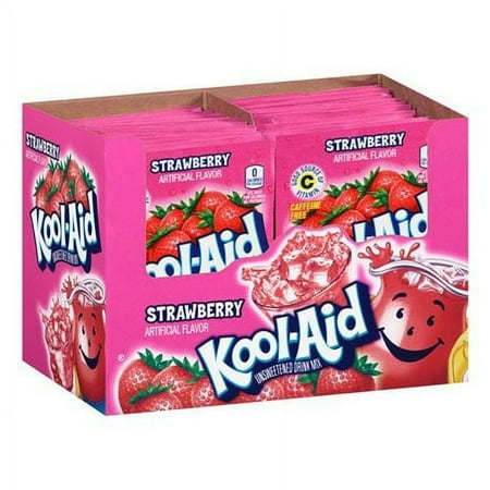 Kool-Aid Soft Drink Mix Strawberry Flavor Unsweetened Caffeine Free 0.14OZ. (48 Pack) Free Bonus Sampler(s) Included With Offer Beverage and Flavor May Vary Kool-Aid Soft Drink Mix Strawberry Flavor Unsweetened Caffeine Free 0.14OZ. (48 Pack) Free Bonus Sampler(s) Included With Offer Beverage and Flavor May Vary