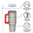 thumbnail image 4 of White Christmas Nutcracker Pattern Tumbler with Handle and Lid,40oz Double Wall Vacuum Insulated Tumbler,Cups Gift for Women and Men, 4 of 7
